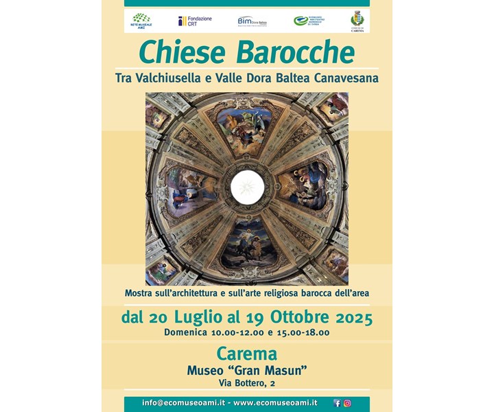 CHIESE BAROCCHE. TRA VALCHIUSELLA E VALLE DORA BALTEA CANAVESANA 2025